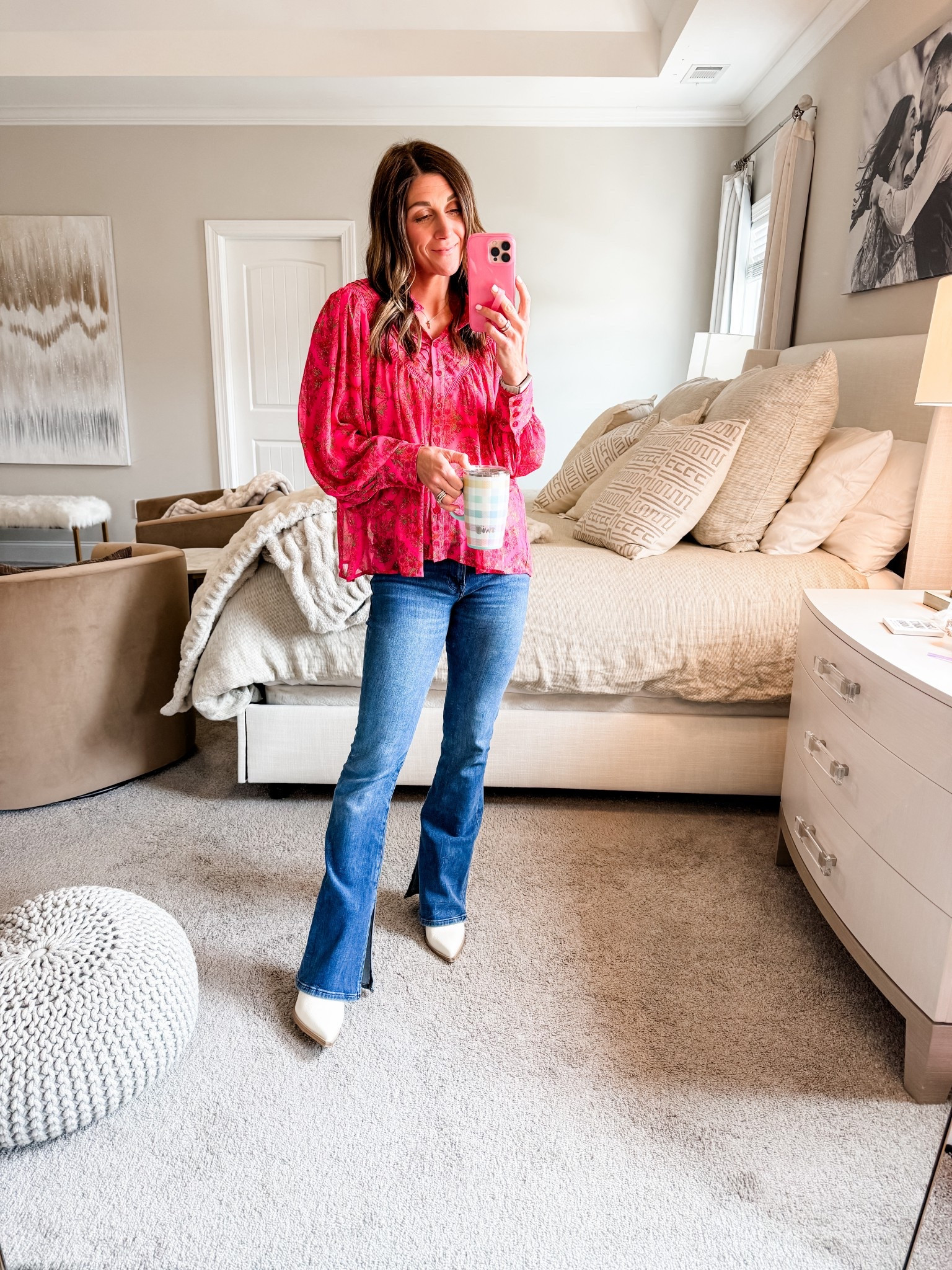 This top is old but found a very similar one from Shop Avara that’s 25% off  today! Jeans are Frame (this exact style is old but linking similar flare style)
Boots are old from Pink Lily too but linking other similar options!

Click here to shop!

Sunday best | blouse | pink | floral | jeans | frame | denim | flowy | dressy | boots | swig | loopy | dressy | mom style 
 

#LTKSaleAlert #LTKootd #LTKmomlife