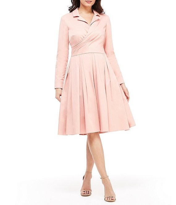 Elisabetta Tie Waist Collared A-Line Dress | Dillards