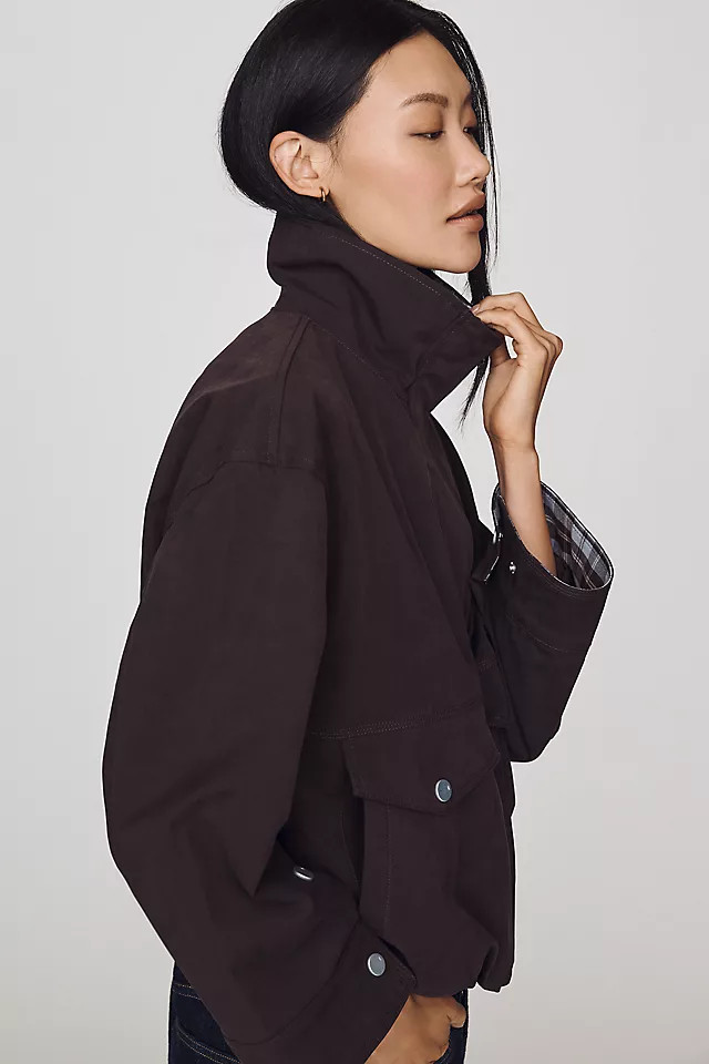 Pilcro Duncan Funnel-Neck Utility Jacket | Anthropologie (US)