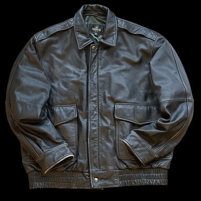 Vintage RedHead XL Leather Bomber Jacket | eBay US