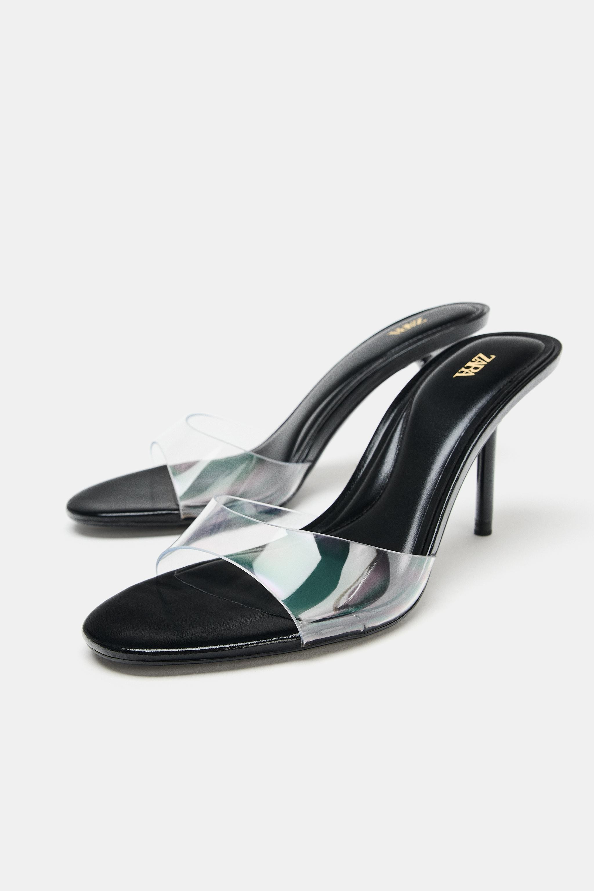 VINYL HEELED SANDALS | Zara US
