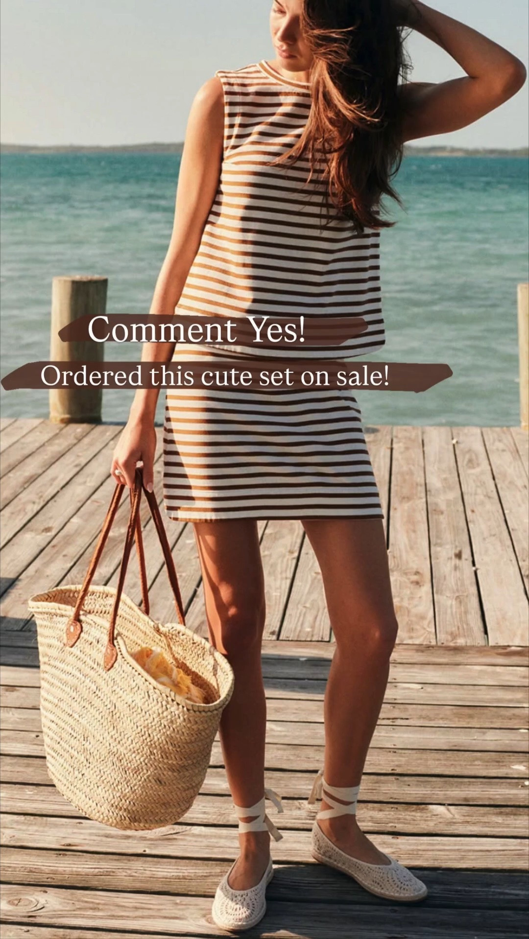 Striped set on sale today!