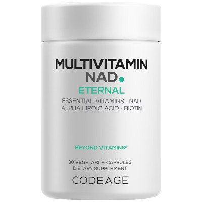 Codeage Multivitamin NAD Supplement - NAD+ Energy & Healthy Aging Support - Vitamin D3 K2, P5P, Methylated B12, Alpha Lipoic Acid, Folate, 30 Capsules | Target