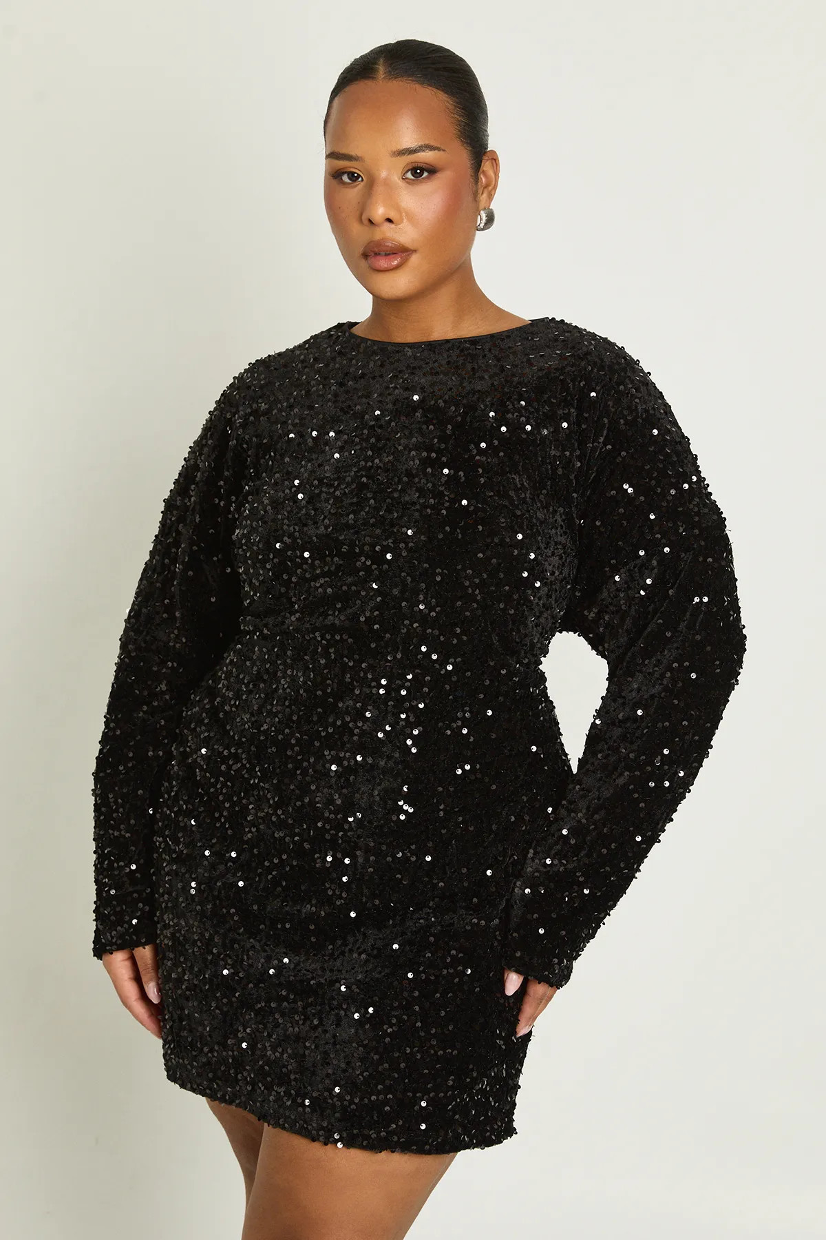 Plus Sequin Batwing Shift Dress | Boohoo.com (UK & IE)
