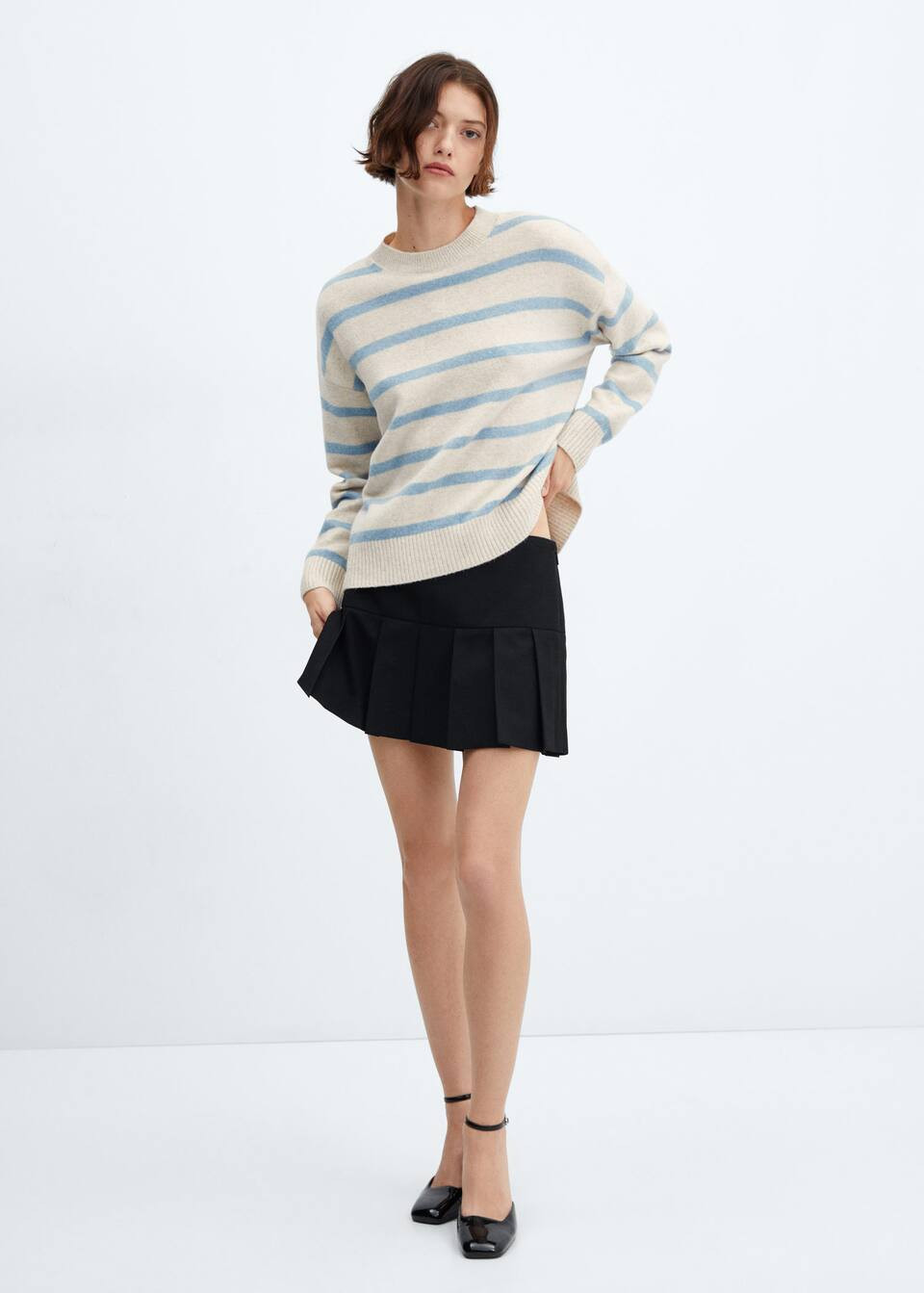 Round-neck striped sweater | Mango (US/MX/AU)
