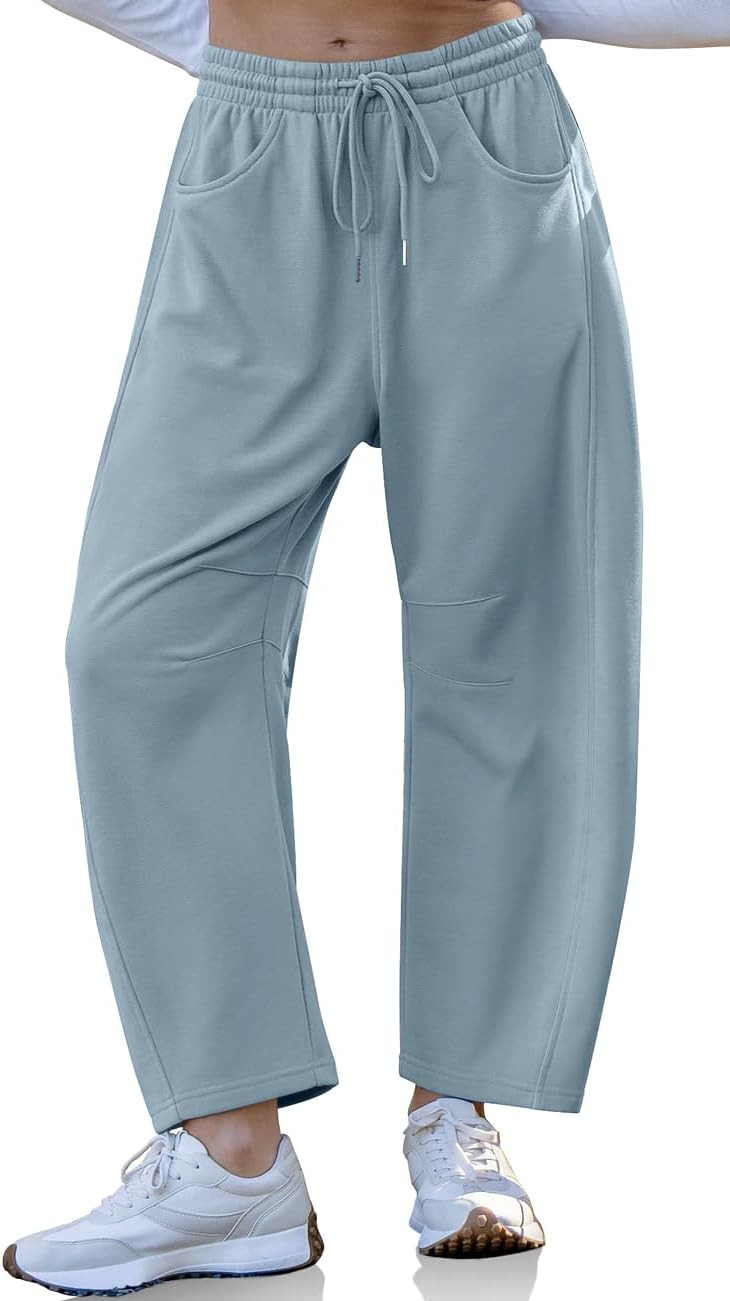 TARSE Womens Barrel Sweatpants Wide Leg Loose Casual Lounge Pants | Amazon (US)