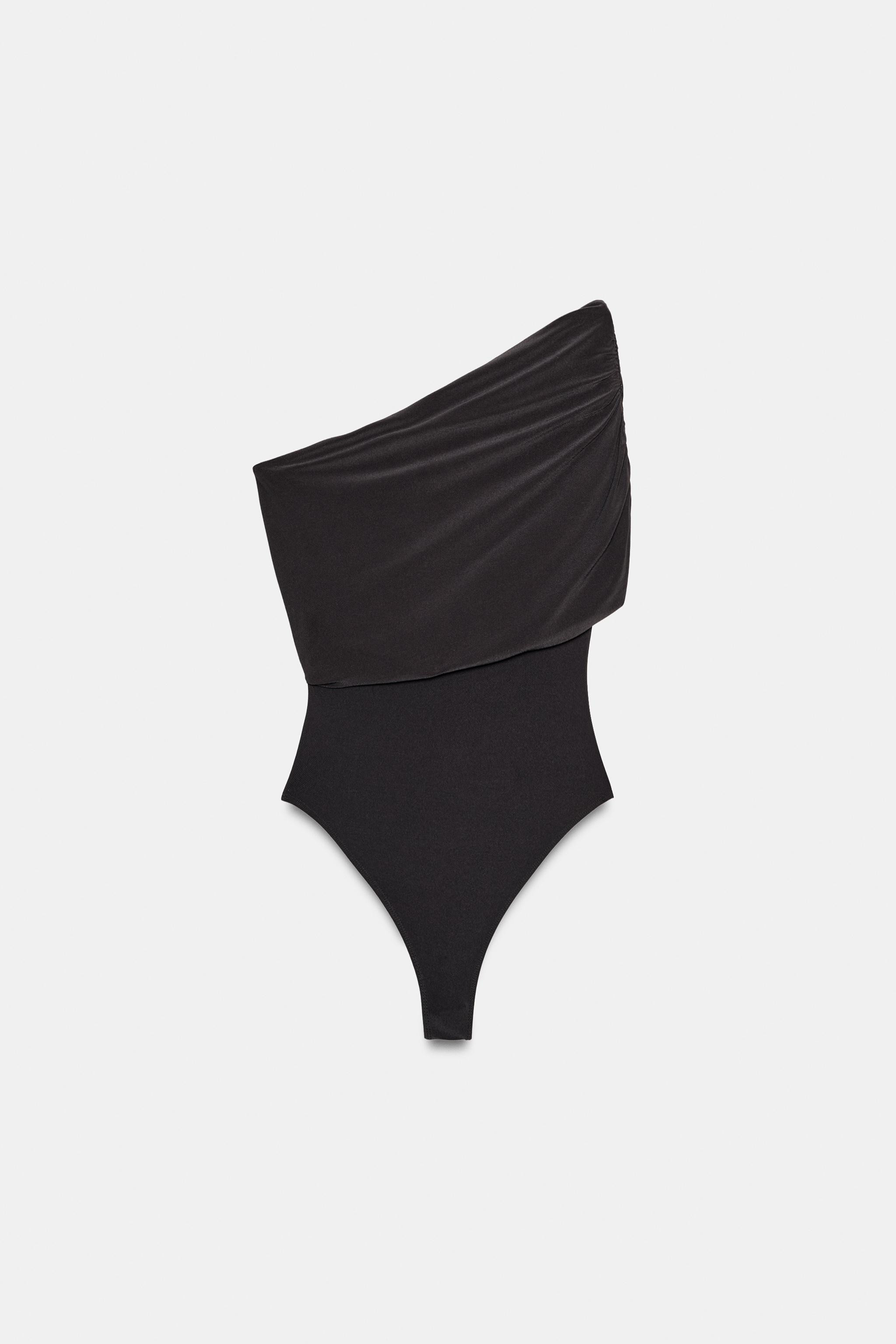 ASYMMETRIC RUCHED BODYSUIT | Zara Canada