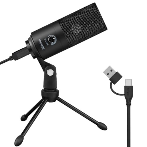 FIFINE USB Microphone, Metal Condenser Recording Microphone for MAC OS, Windows, Cardioid Laptop ... | Amazon (US)