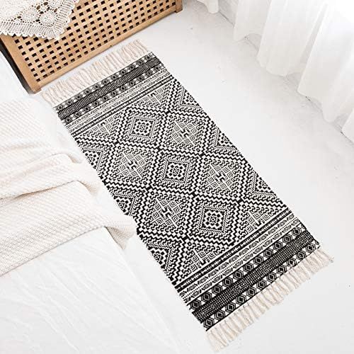 Styled World Cotton Boho Rug with Rug Pad | 2'x4.3' Printed Bohemian Runner Rug with Tassels | Ba... | Amazon (US)