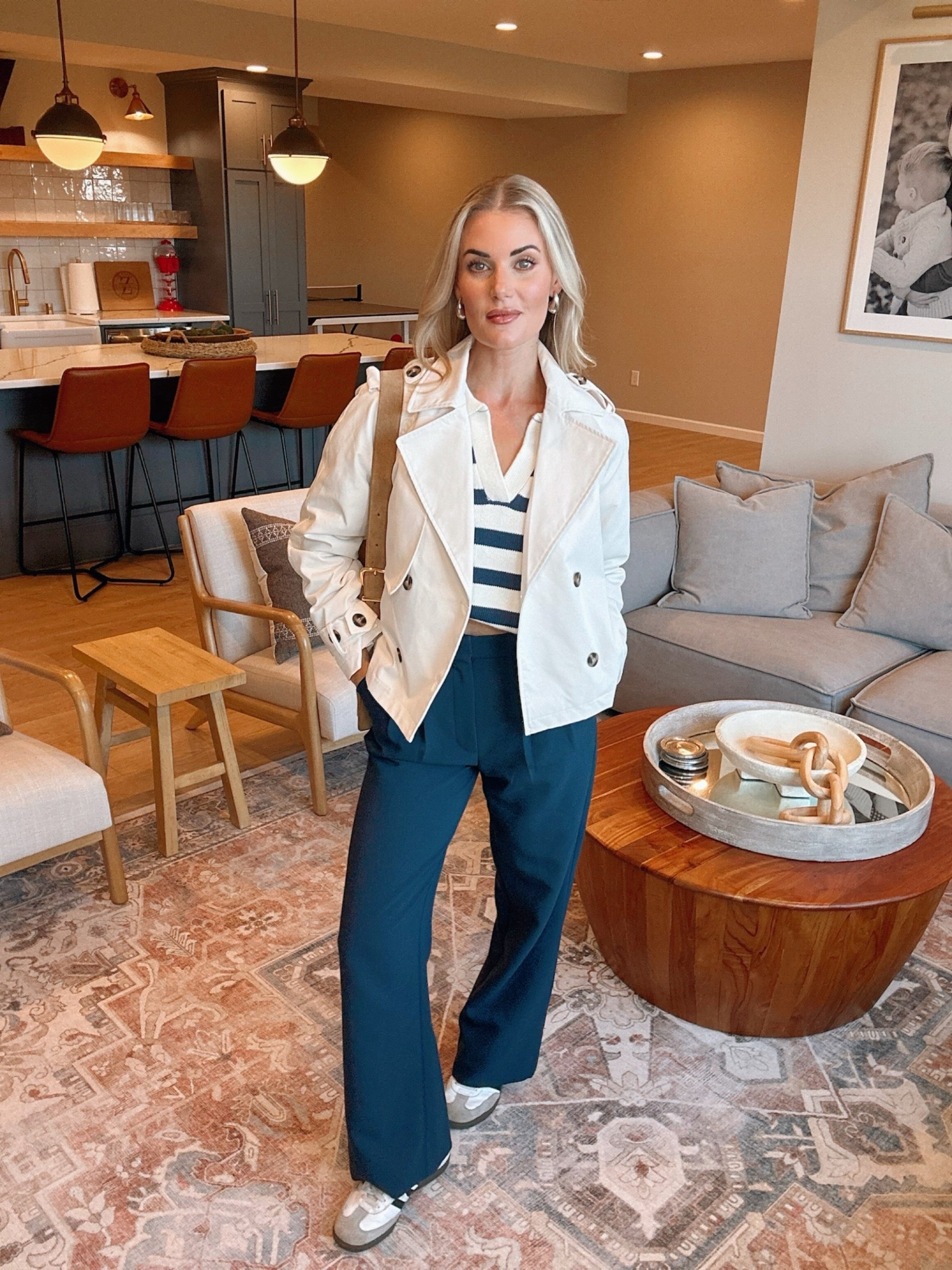 Fall outfit idea, casual outfit, workwear – wearing a small in this cropped trench, striped sweater, and size 26 in the trousers. #AbercrombieStyle #AmazonFashion

take 25% off the striped sweater with code Caitlin25 at checkout ! 

#LTKSeasonal #LTKFindsUnder100 #LTKFindsUnder50