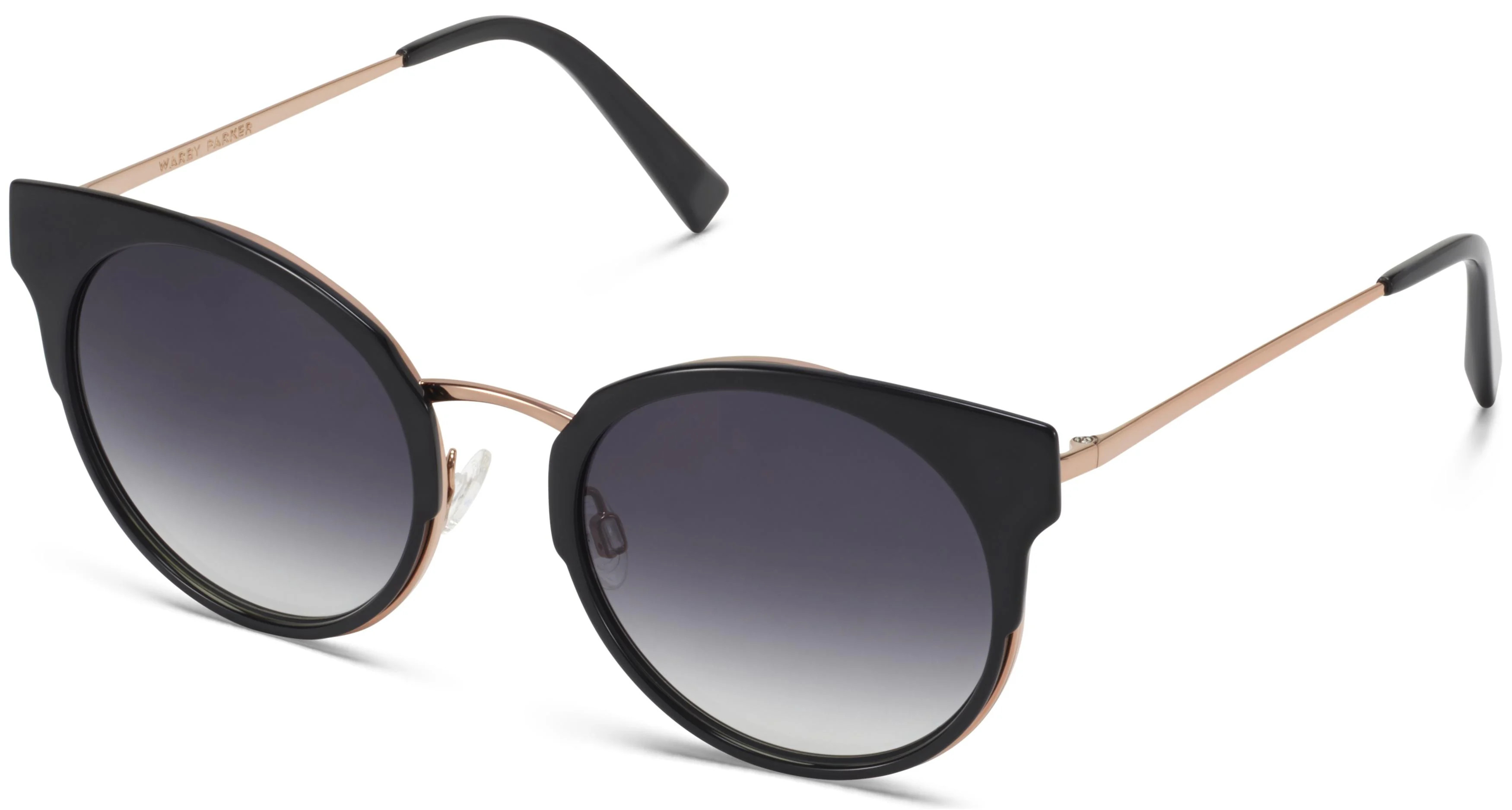 Cleo Sunglasses in Jet Black with Rose Gold | Warby Parker | Warby Parker (US)