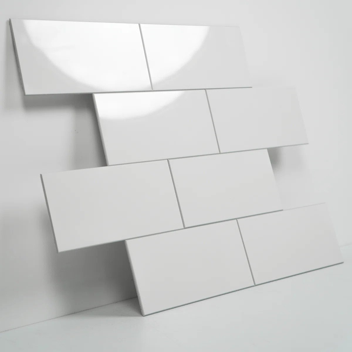 12" x 12" Pure White PVC Peel and Stick Subway Tile (Set of 10) | Wayfair North America