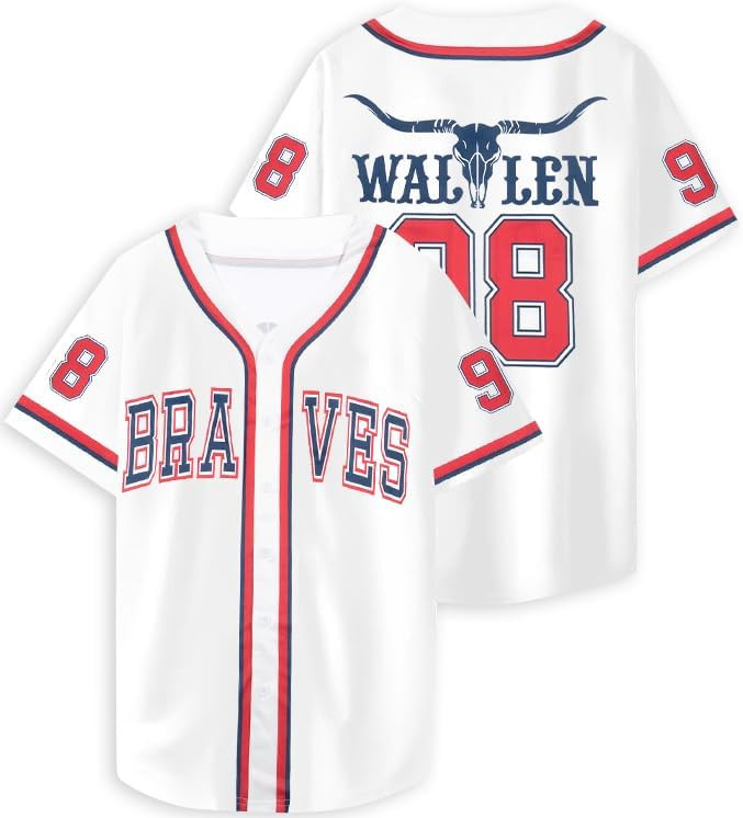 98 Baseball Shirt Women Cow Skull Graphic Fan Tshirt V Neck Country Vintage Jersey Button Down Sh... | Amazon (US)