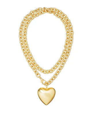 The Puffy Heart Necklace in Gold | Roxanne Assoulin
