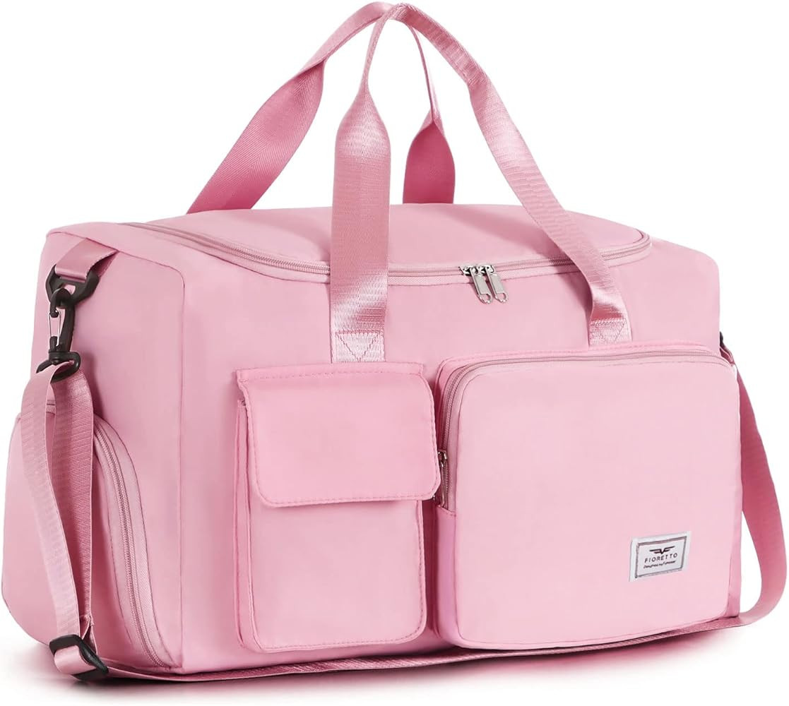 FIORETTO Women's Gym Duffle Bag with Shoes Compartment, 37L Capacity, Ideal for Travel, Gym, Spor... | Amazon (US)