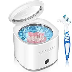 Ultrasonic Cleaner for Dentures & Retainers: Space-Saving, 42kHz Portable Professional Ultra Soni... | Amazon (US)