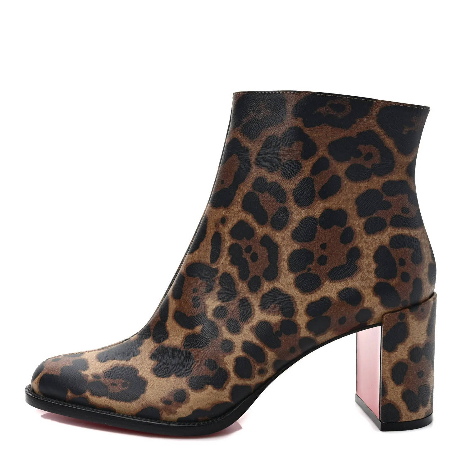 Calfskin Leopard Printed Luxor Adoxa 70 Ankle Boots 38.5 Brown | FASHIONPHILE (US)
