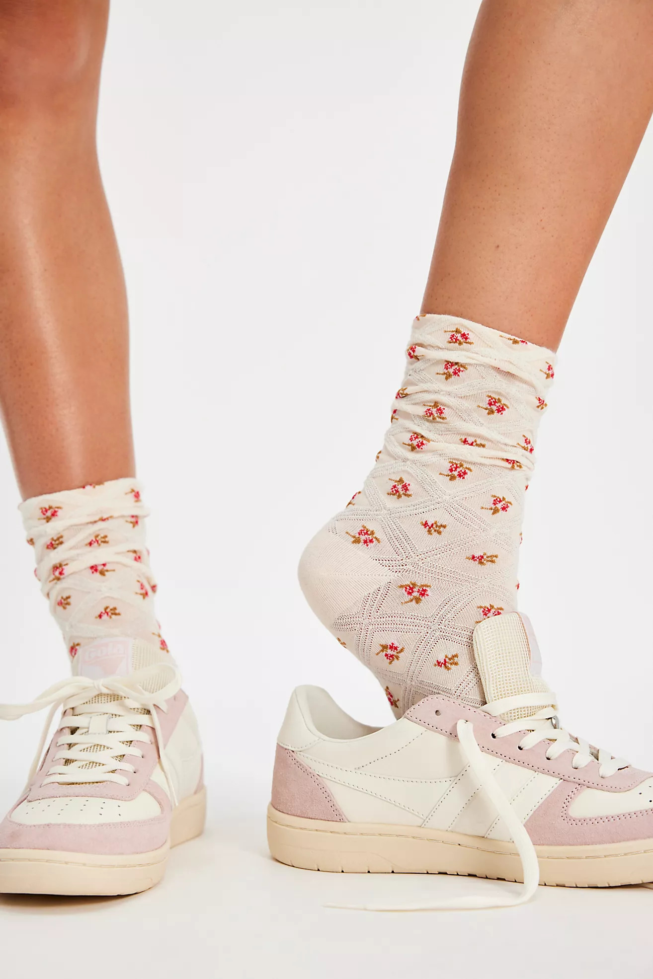 Floral Jacquard Trouser Socks | Free People (Global - UK&FR Excluded)