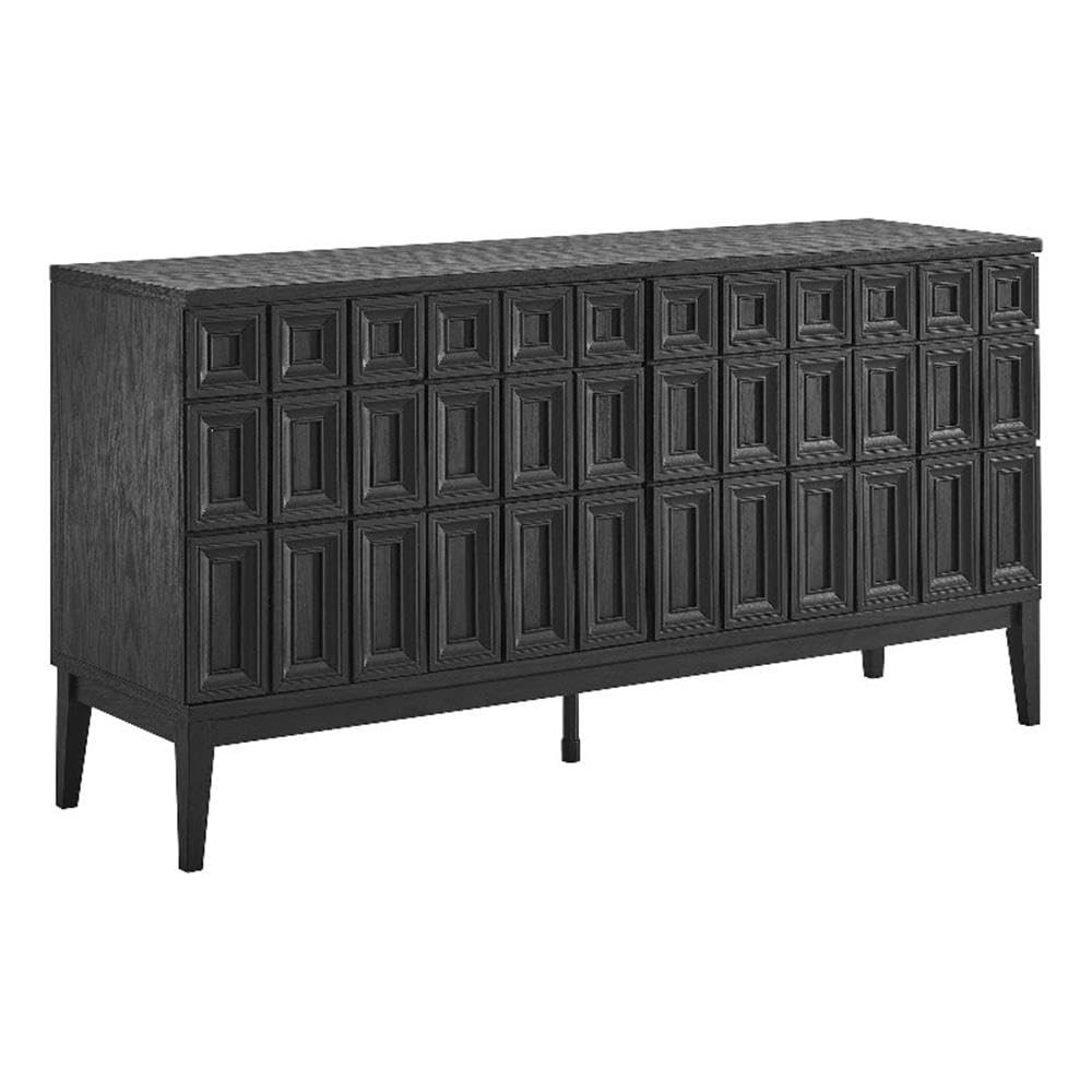 Modway Samos 62 Inch Retro Modern Sideboard with Storage in Black - Geometric Door Design Buffet ... | Amazon (US)