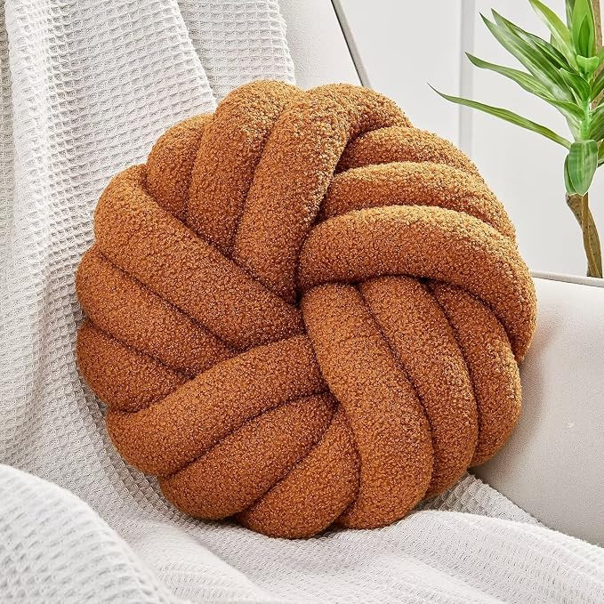 Knot Pillows, 14 Inch Decorative Throw Pillows Round Pillows Cushion, Soft Handmade Knotted Ball ... | Amazon (US)