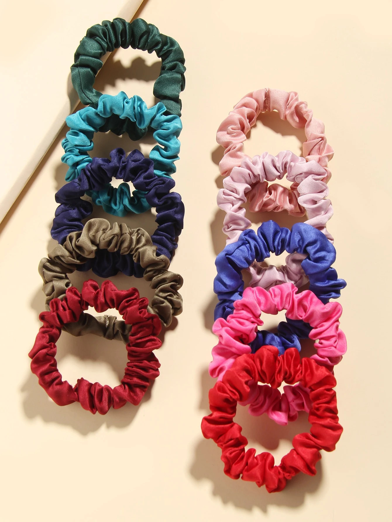 10pcs Simple Solid Scrunchie | SHEIN