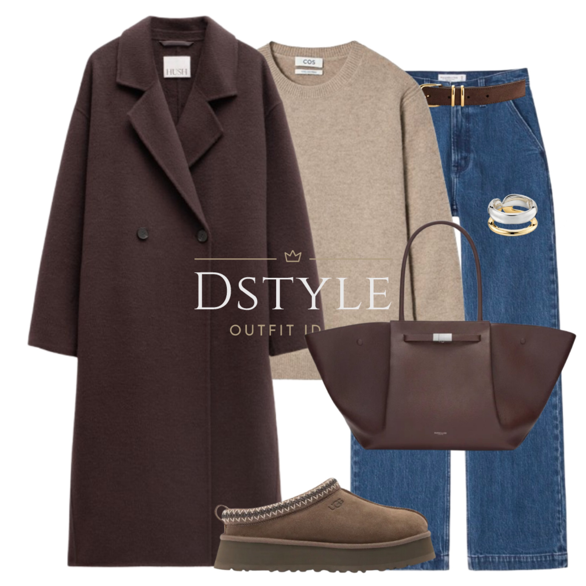 Chocolate brown pure wool coat, beige pure cashmere sweater/jumper, brown leather bag, brown UGG Tazz platform slippers

#LTKItBag #LTKStyleTip #LTKShoeCrush