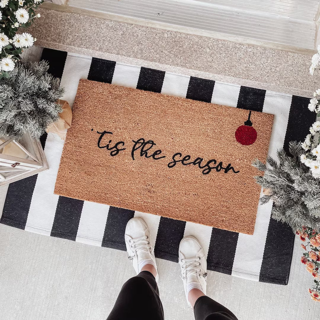 Tis the Season Doormat - Christmas Doormat - Christmas Decor - Holiday Home Decor - Christmas Por... | Etsy (US)