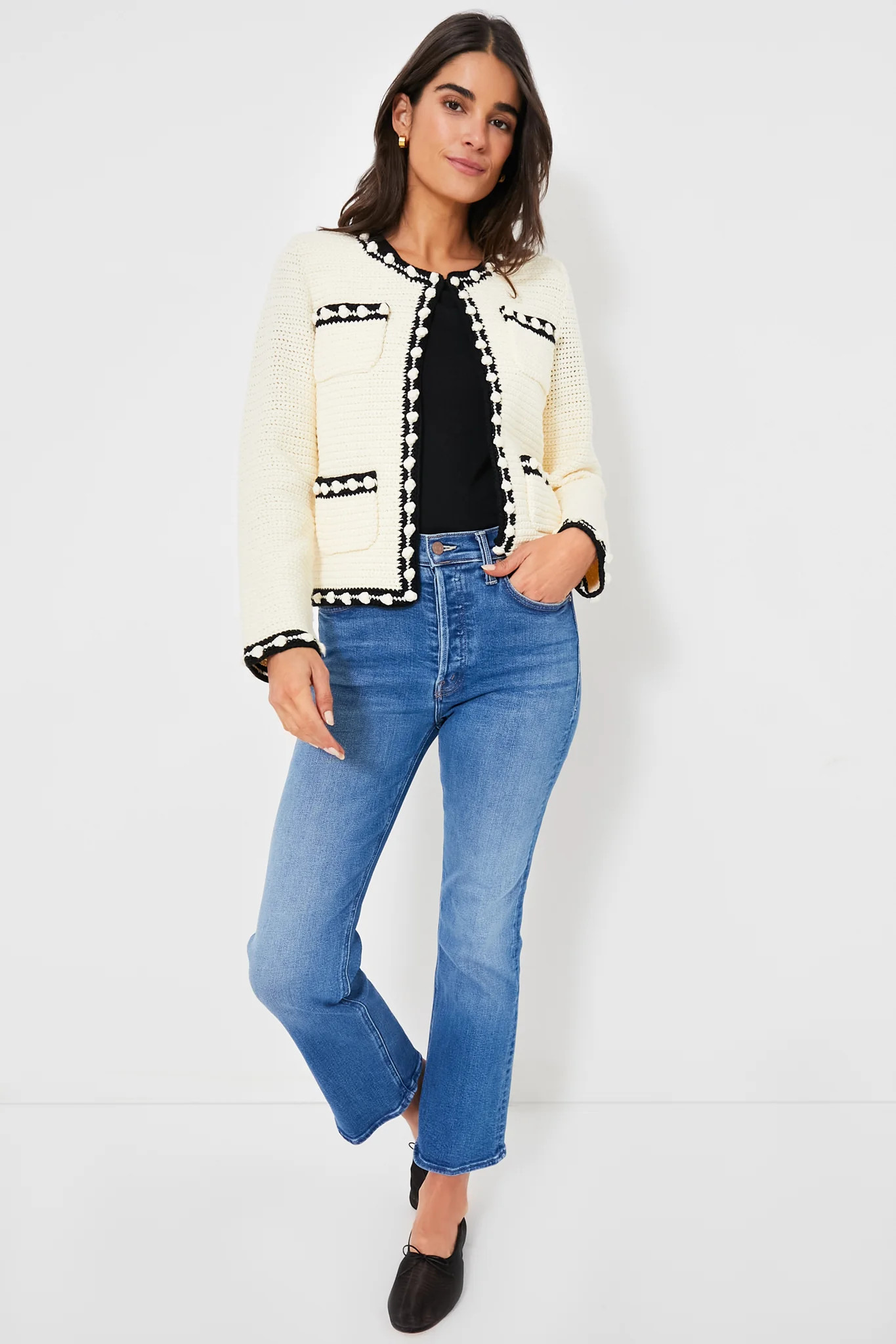 Cream and Black Russell Sweater | Tuckernuck (US)