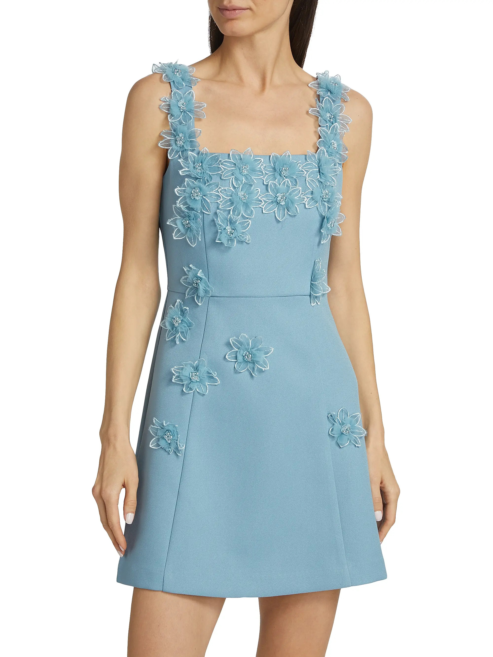 Bruges Floral Appliqué Minidress | Saks Fifth Avenue