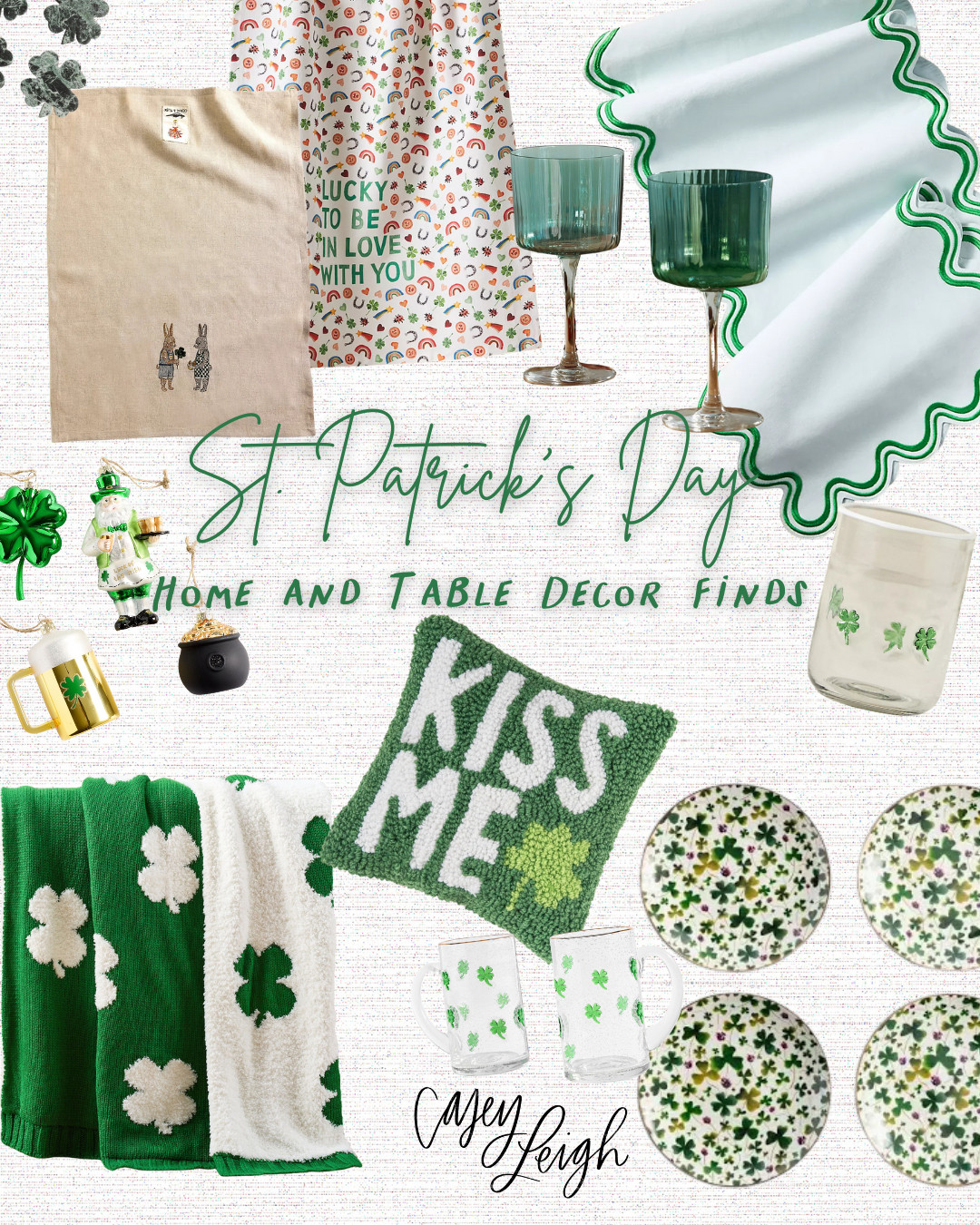 Bringing all the cozy, collected vibes to your home—with a touch of St. Paddy’s magic! 🍀✨ From elegant table settings to festive decor finds, I’ve rounded up the prettiest pieces to make your space feel warm, inviting, and ready to celebrate. Swipe through my faves and add a little lucky charm to your home! 💛🏡 #StPatricksDayDecor #HomeDecorLover #CozyHomeVibes #LTKHome #FestiveTouches 

 #LTKSeasonal #LTKU #LTKParties