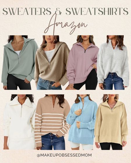 Stay warm and in style in the spring season with these cozy and stylish sweaters! Choose your preferred sweaters as these are perfect for lounging at home, working out at the gym, and strolling at the park! #amazonfashion #outfitinspo #midlifestyle #petitestyle

#LTKfindsunder100 #LTKSeasonal #LTKstyletip