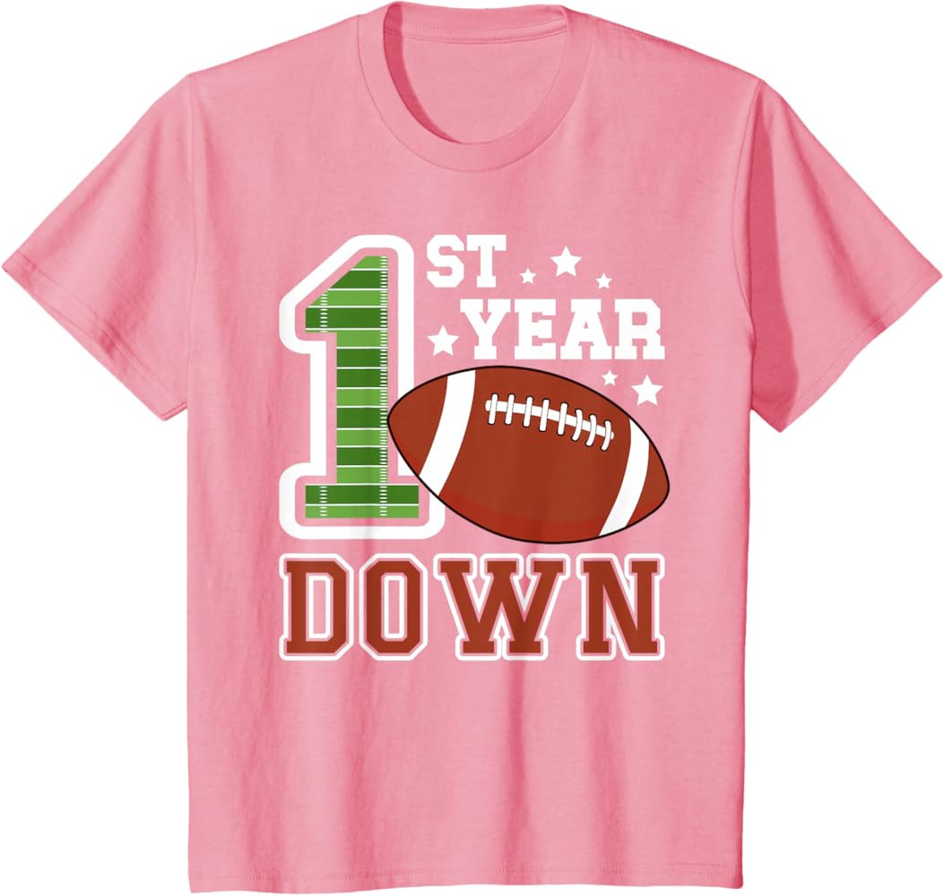 Kids 1st Football Birthday Party 1 Year Old Football Player T-Shirt | Amazon (US)