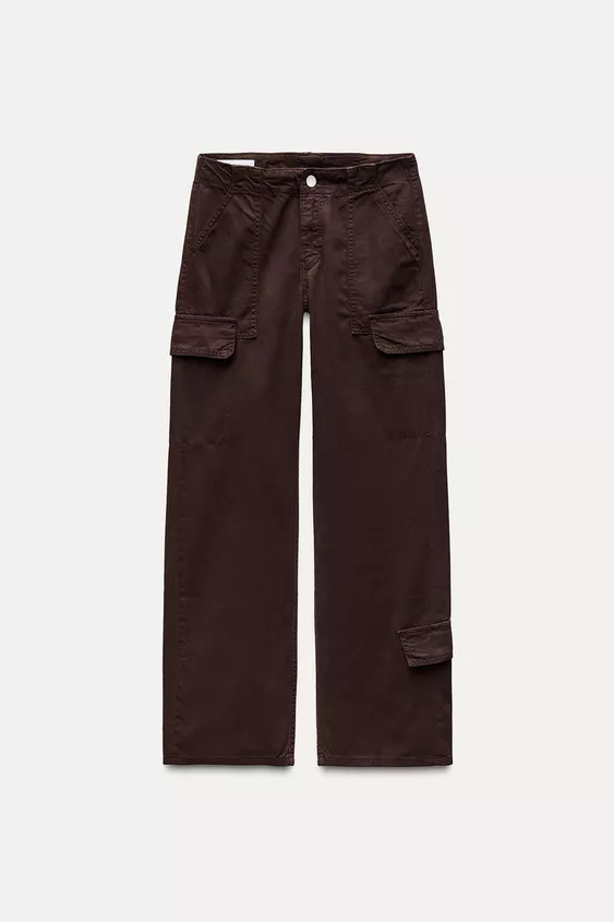 MID WAIST ADJUSTABLE STRAP CARGO PANTS | Zara US