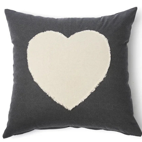Largent Decorative Heart Cotton Throw Pillow | Wayfair North America