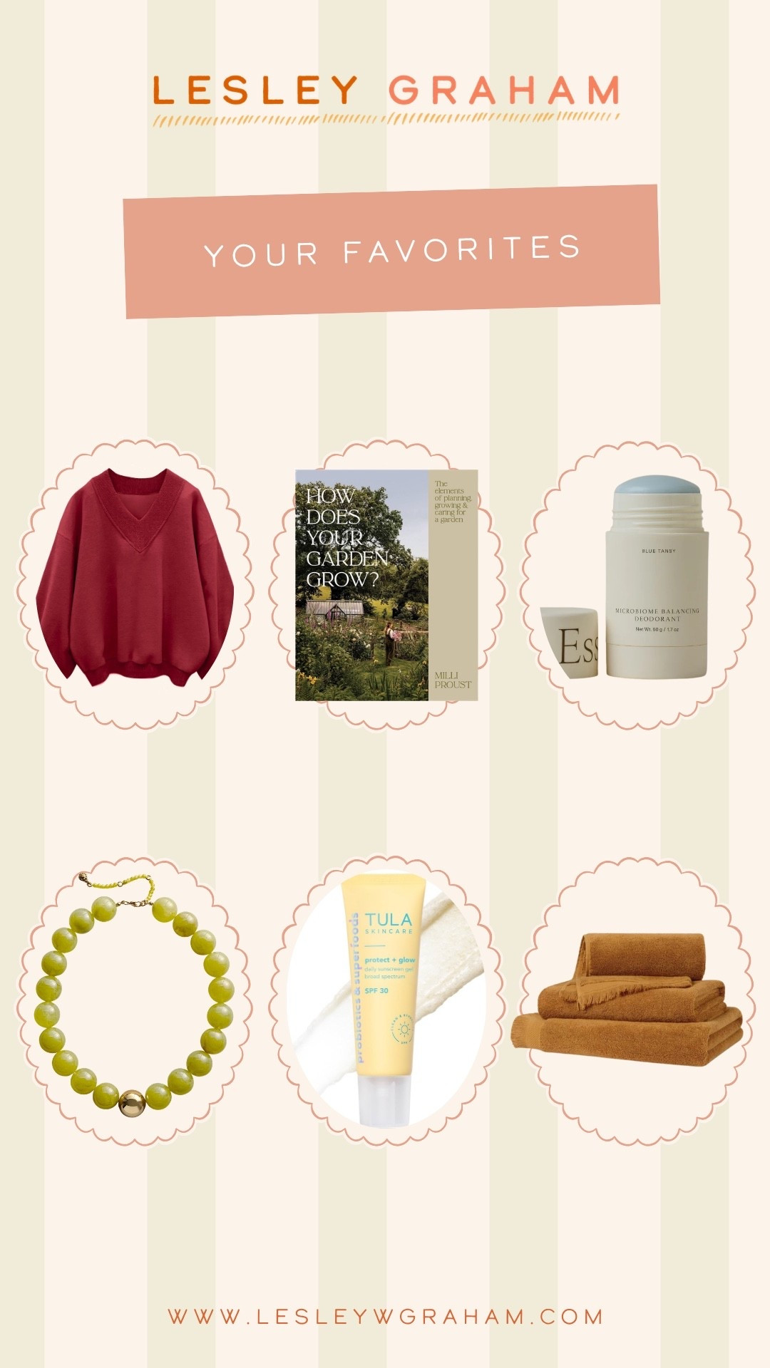 Top sellers in April! Cozy light sweatshirt, beautiful garden book, natural deodorant that works, favorite spring/summer necklace, sunscreen that gives you the perfect glow, new fringe bath towels from a favorite brand!

#LTKSeasonal #LTKHome #LTKOver40