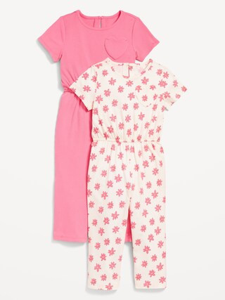 Short-Sleeve Jumpsuit 2-Pack for Toddler Girls | Old Navy (US)