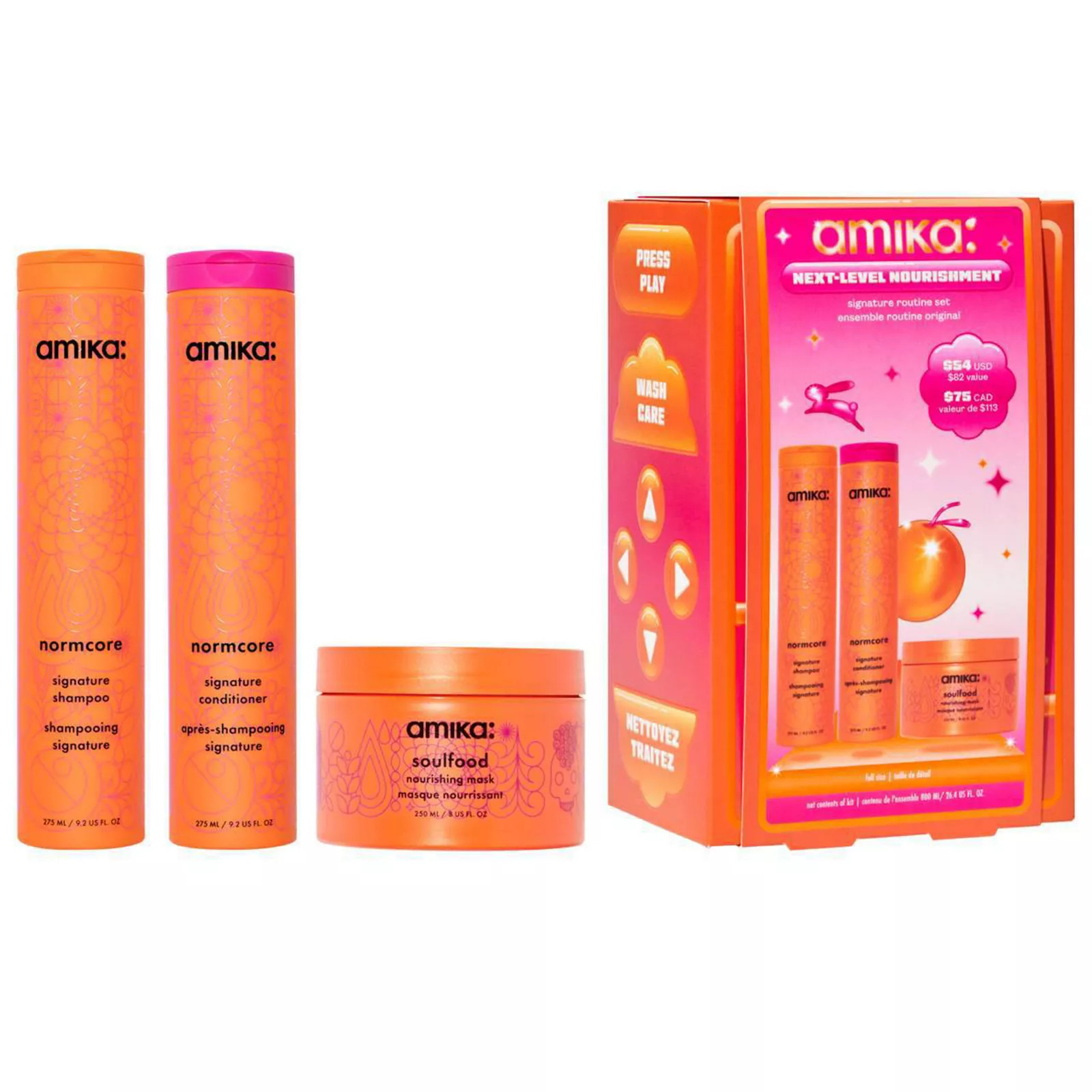 amika Next-Level Nourishment Signature Hair Routine Set, None | Kohl's