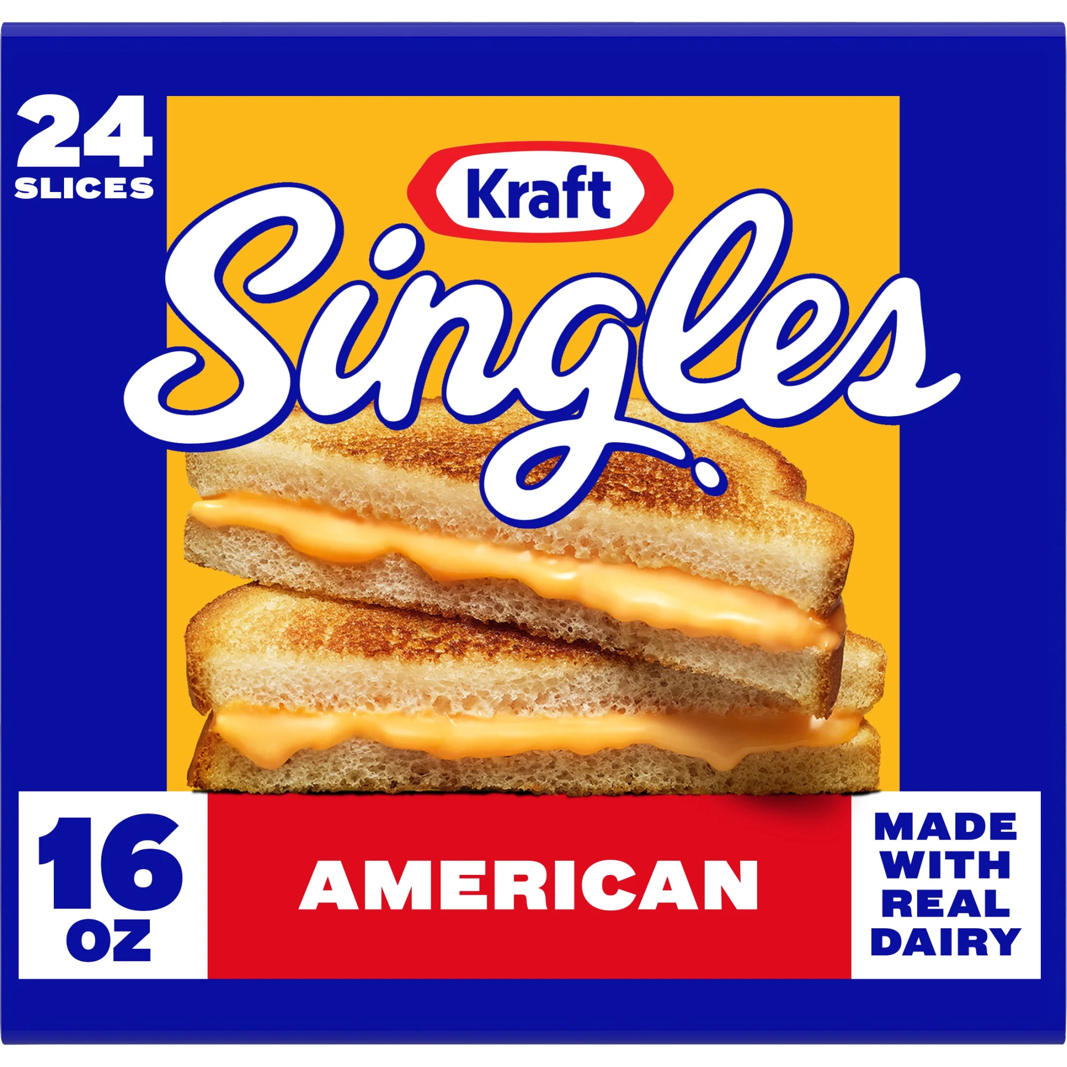 Kraft Singles American Cheese Slices, 24 Ct Pk | Walmart (US)