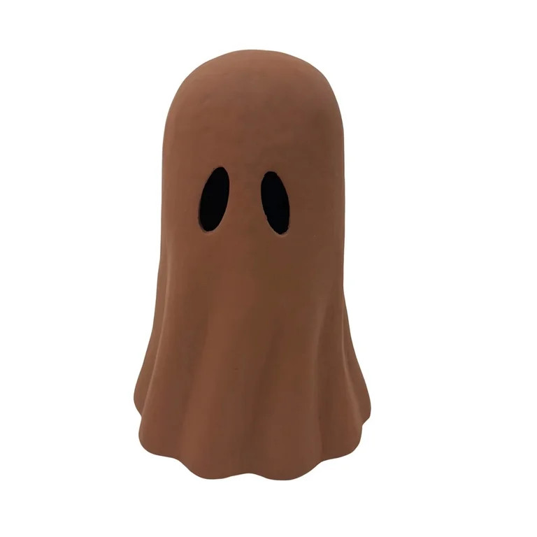 Celebrate Halloween Paper Mache Ghost Decoration | Coffee | 4" Resin Tabletop Decor | Indoor Hall... | Walmart (US)