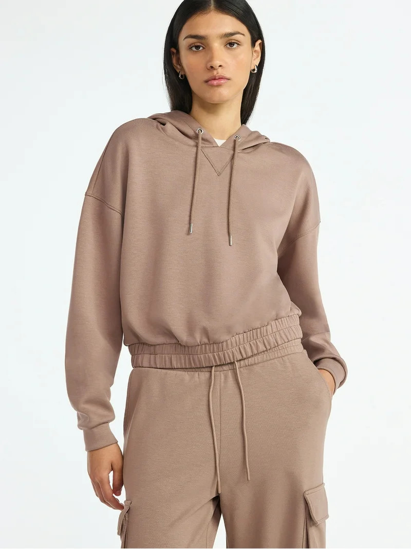 Scoop Women's and Women's Plus New Scubaknit Pullover Hoodie, Sizes XS-4X | Walmart (US)