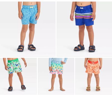 Toddler boy swim trunks on sale for $7. We have these and they're great! 

#LTKxTarget #LTKswim #LTKkids