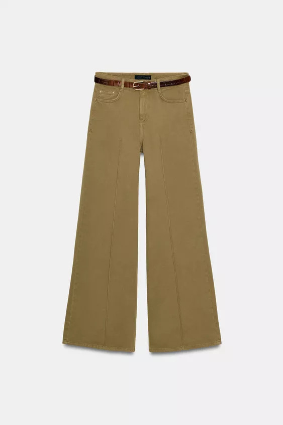 Z1975 WIDE LEG BELTED JEANS | Zara US