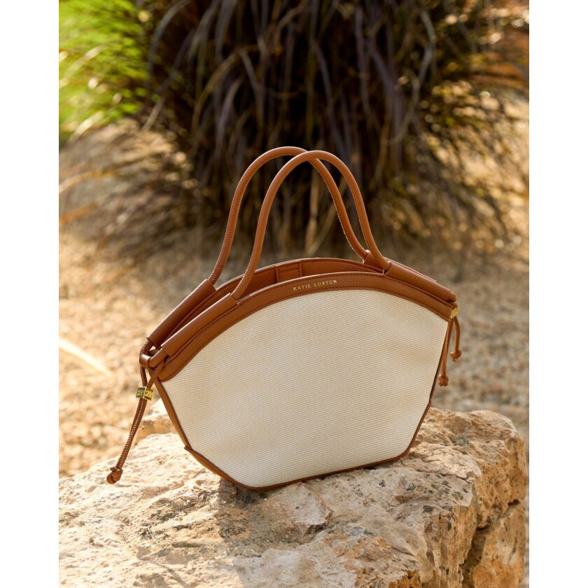 Florence Mini Canvas Tote Bag in Cognac | Katie Loxton Ltd. (UK)