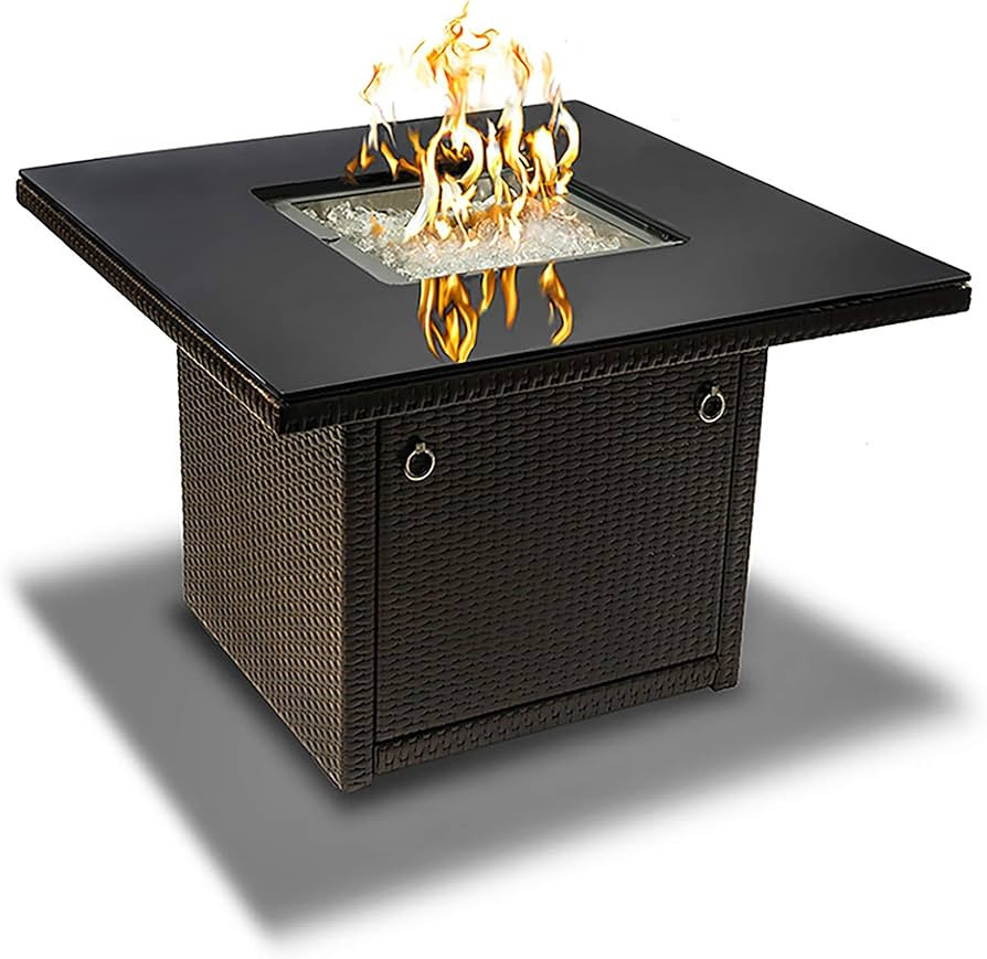 Outland Living 410 Series - 36-Inch Outdoor Propane Gas Fire Table, Espresso Brown/Square | Amazon (US)