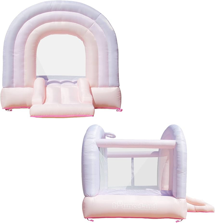 Bounceland Daydreamer Cotton Candy Bounce House, Pastel Bouncer with Slide, 8.9 ft L x 7.2 ft W x... | Amazon (US)