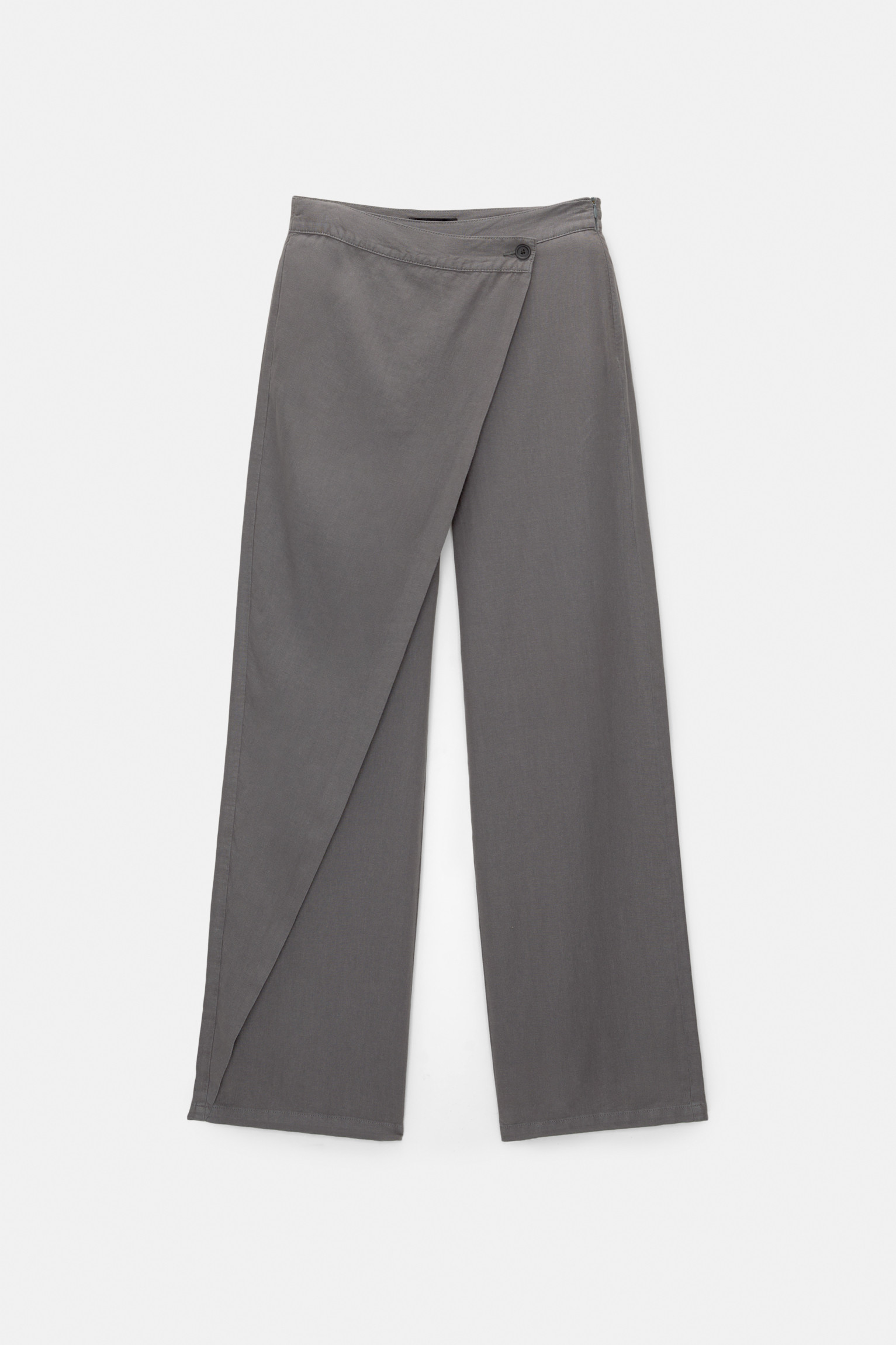 Linen blend wrap trousers | PULL and BEAR UK