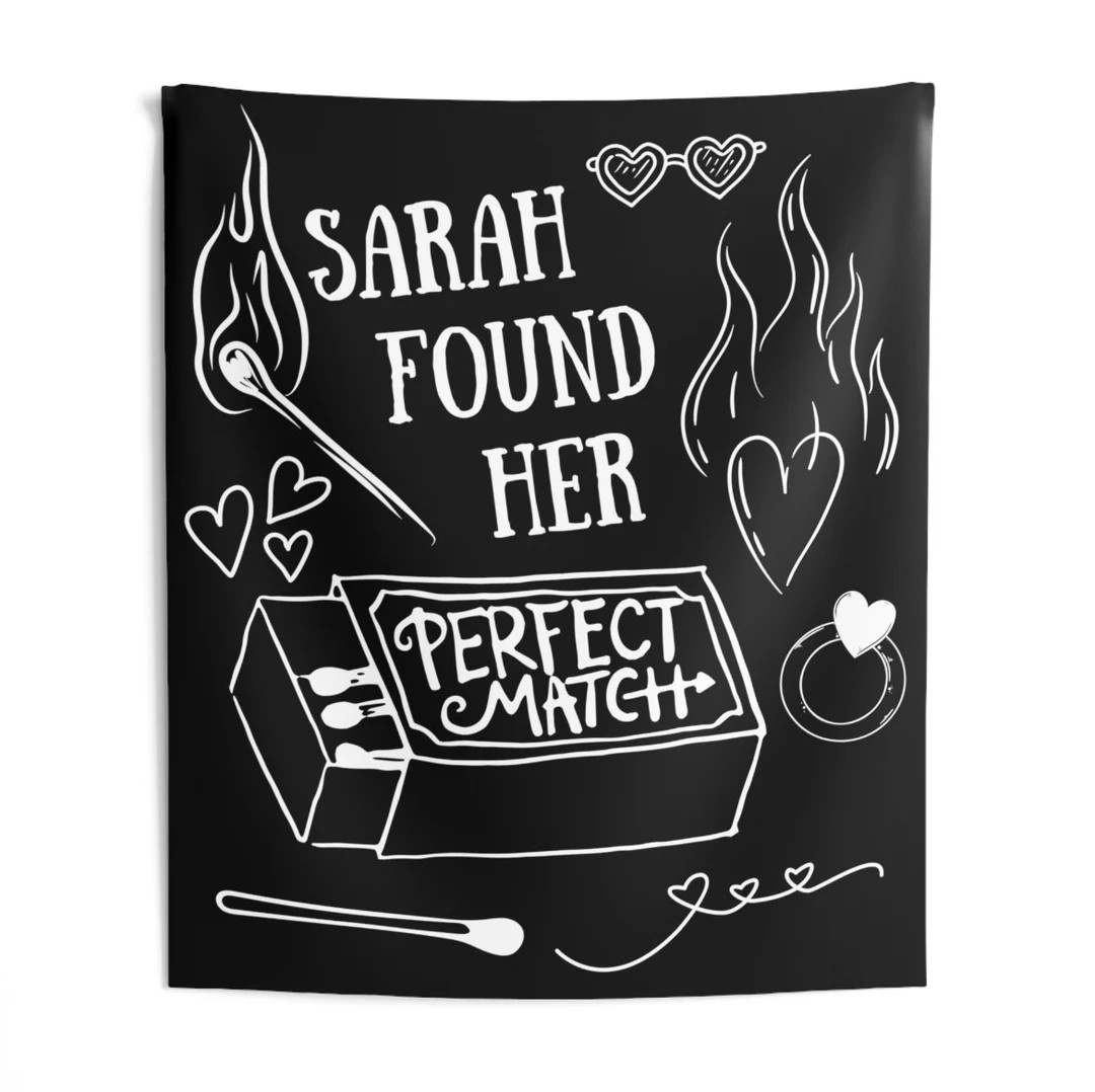 CUSTOM Perfect Match Bachelorette Party Wall Tapestry, Photo Booth Background, Bach Party Decor, ... | Etsy (US)