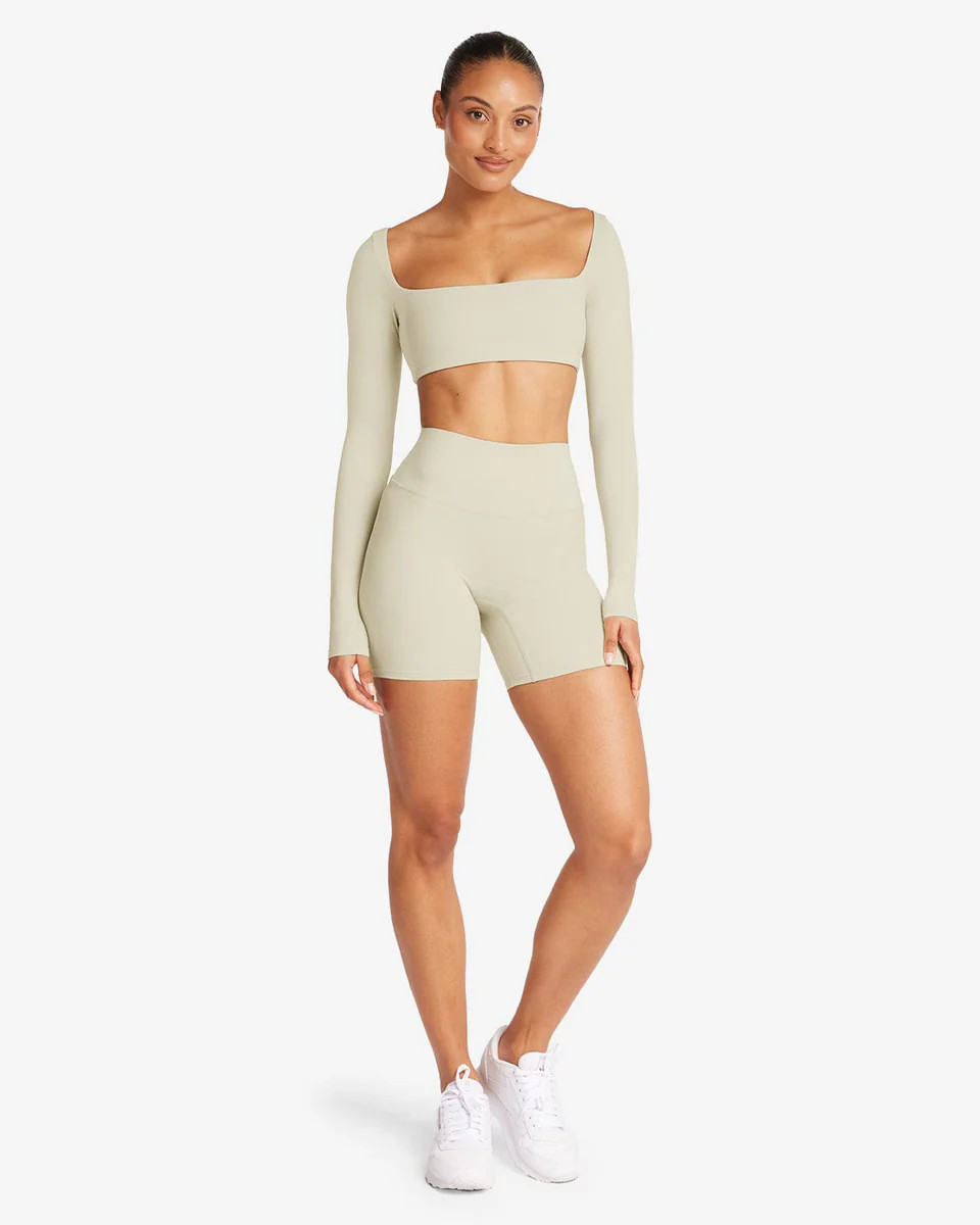 Freedom Scrunch Shorts 6" | Chai | Crop Shop Boutique AU