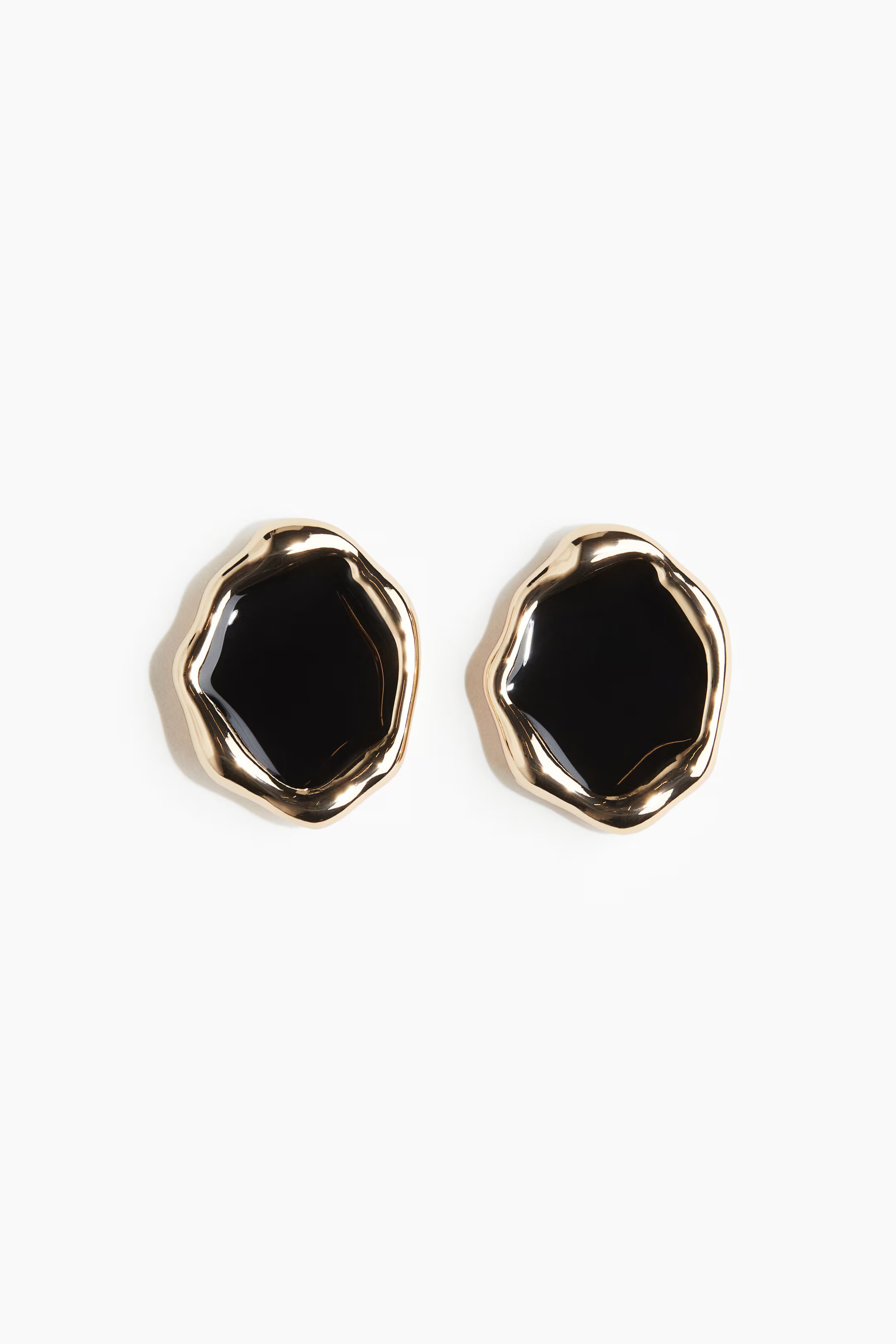 Stud Earrings - Black/gold-colored - Ladies | H&M US | H&M (US + CA)