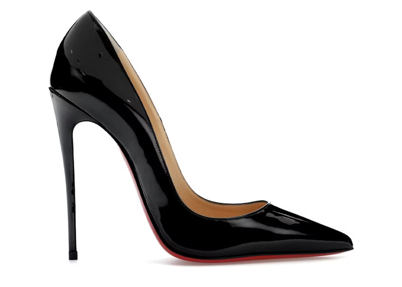 Women's Christian Louboutin So Kate 120mm Pump Patent Leather Sneakers in Black/Red | StockX